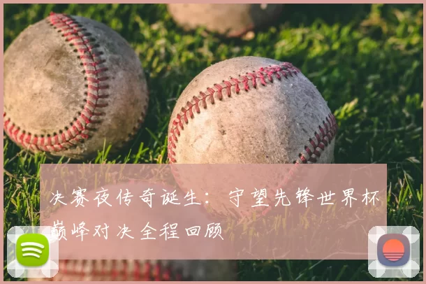 决赛夜传奇诞生：守望先锋世界杯巅峰对决全程回顾